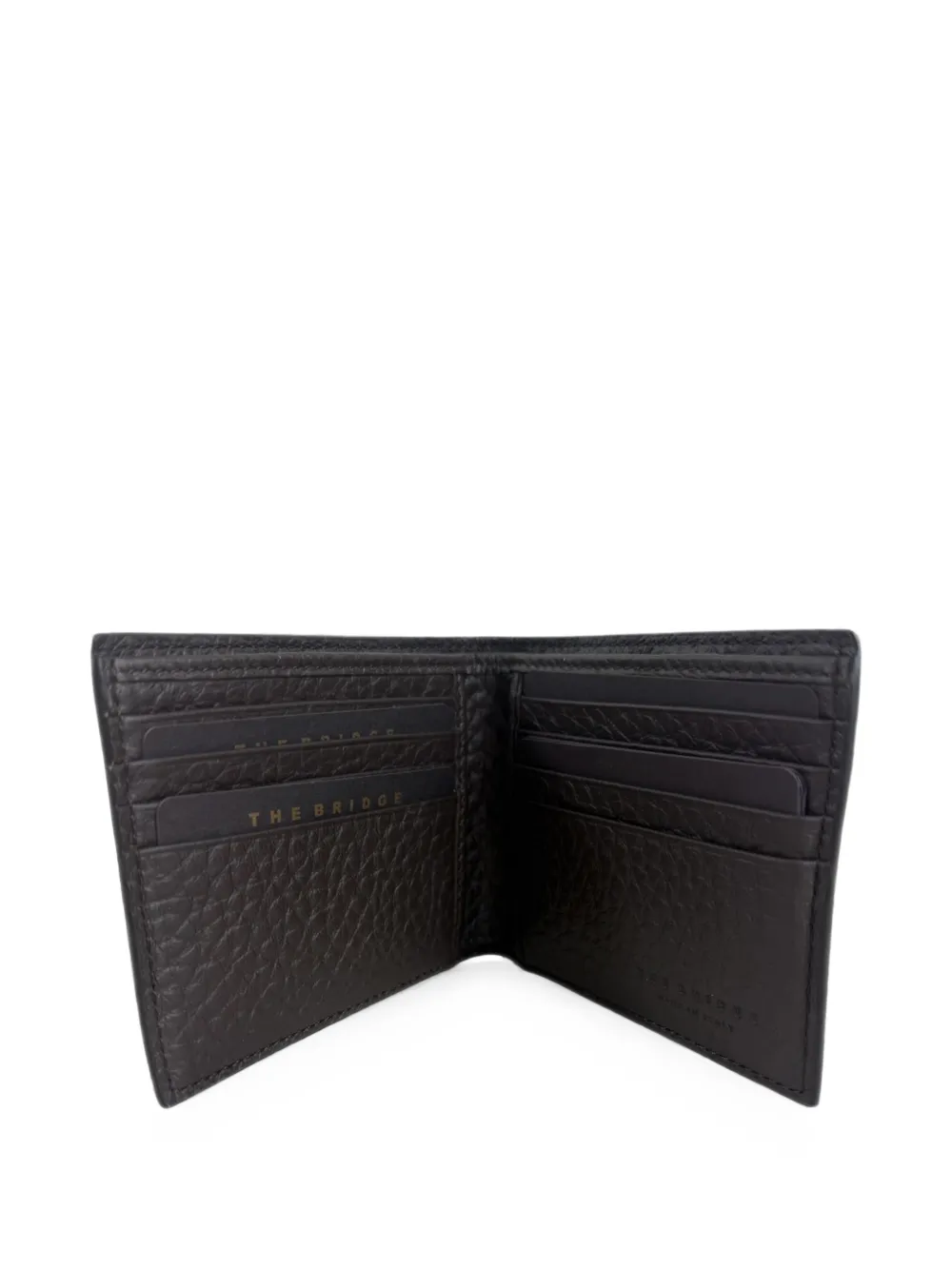 The Bridge Leren portemonnee met logoprint Bruin