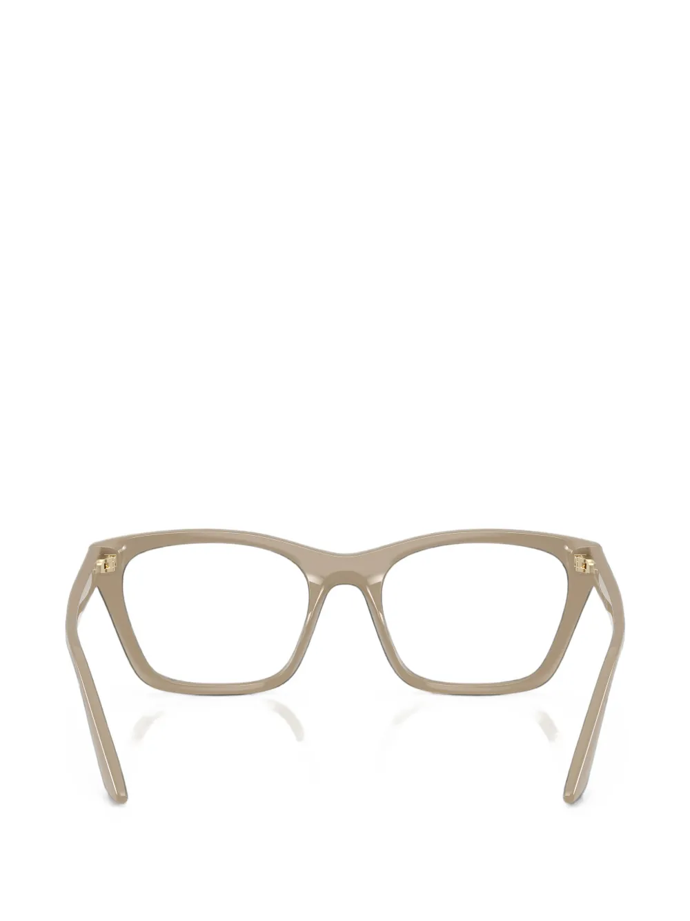 Emporio Armani Clip-on zonnebril met cat-eye montuur Beige