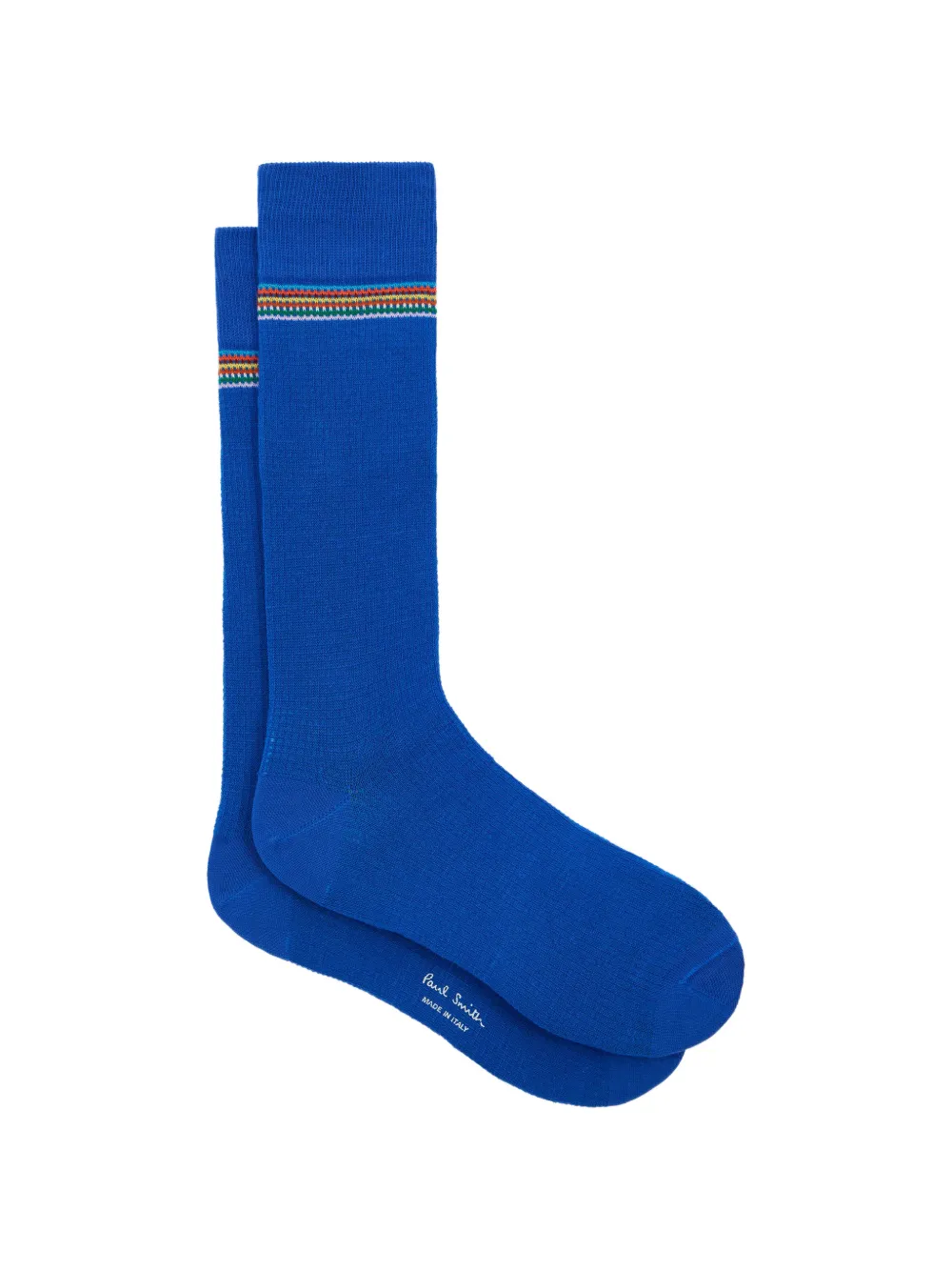 Paul Smith Signature Stripe ribbed-cuff socks - Blu