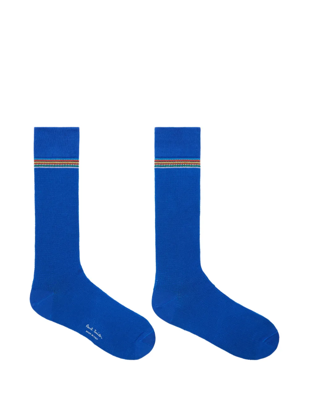 Paul Smith Signature Stripe ribgebreide sokken Blauw