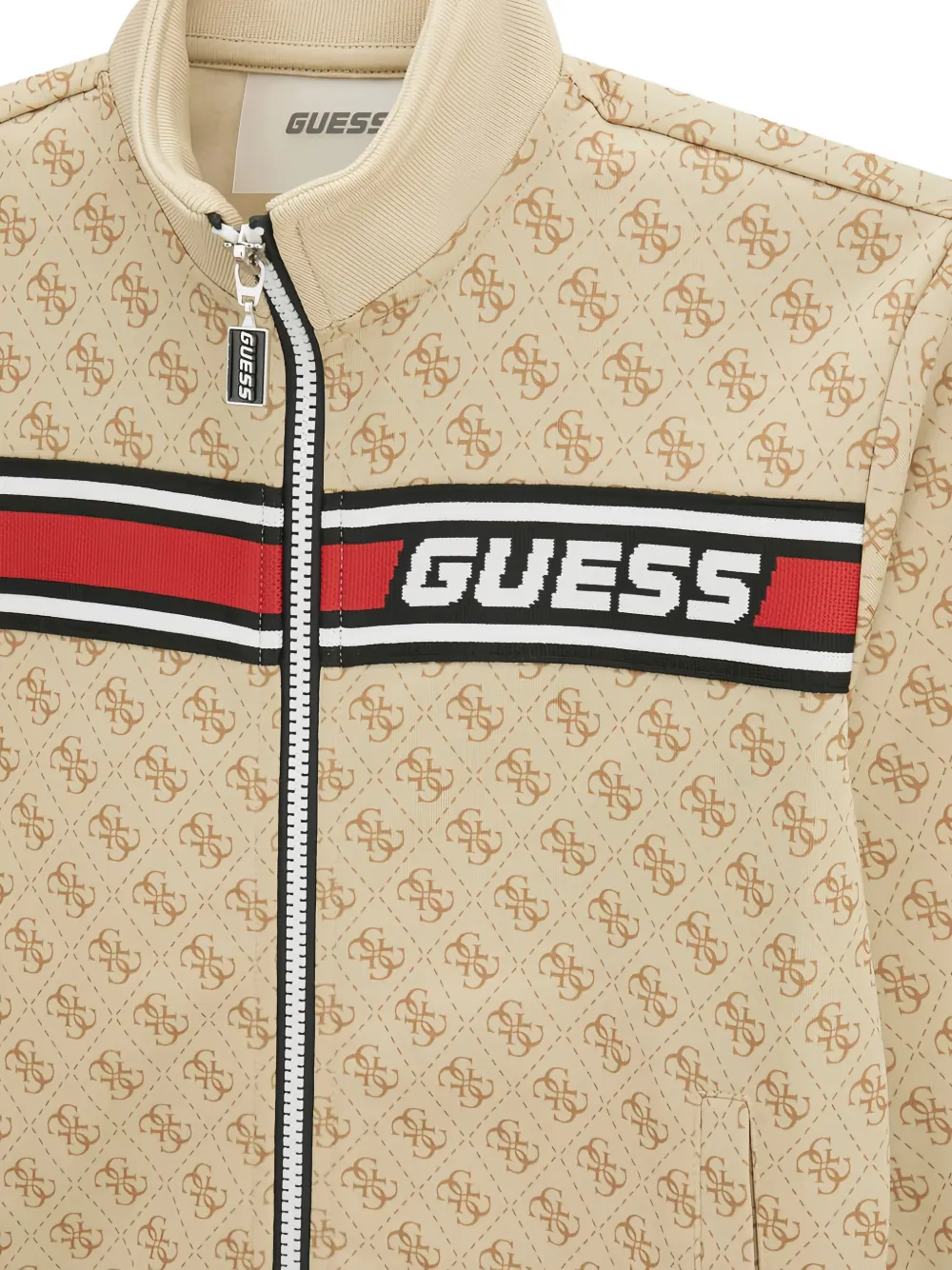 guess kids Jack met monogramprint en logostreep Beige