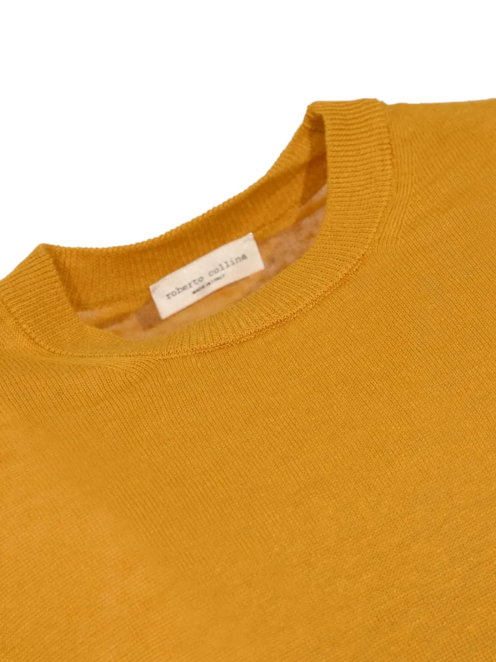 Roberto Collina Linnen T-shirt Oranje
