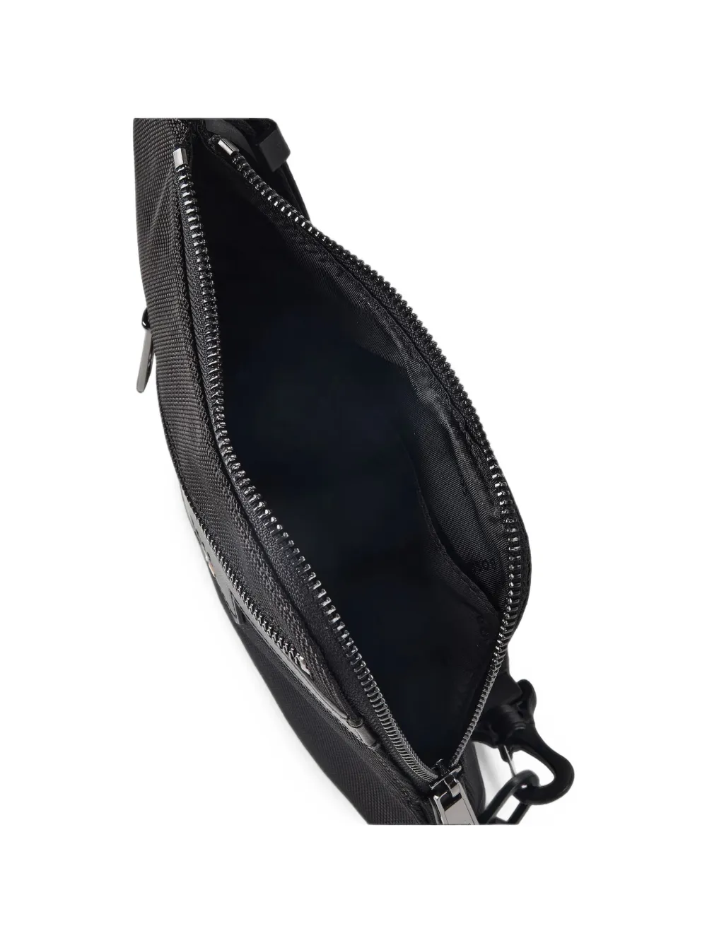 BOSS logo-patch shoulder bag Zwart