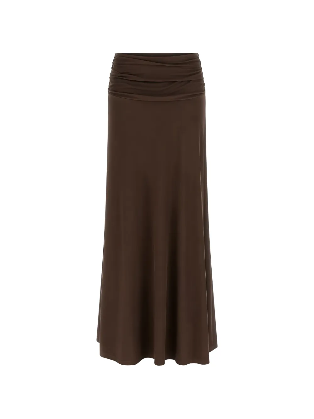 GUESS USA Milena ruched-waistband long skirt - Marrone