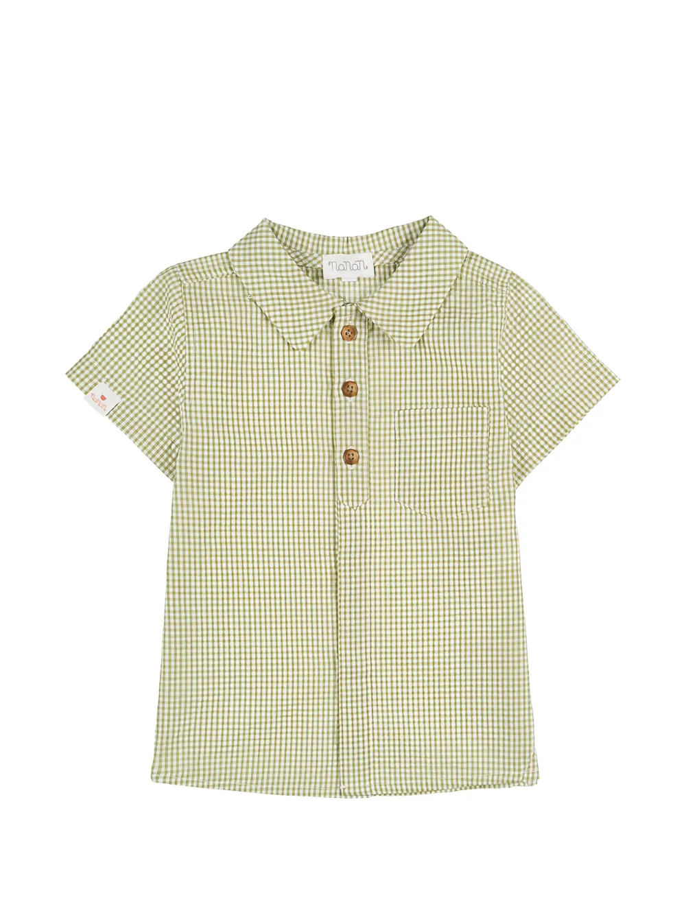NANAN gingham short-sleeve shirt - Verde