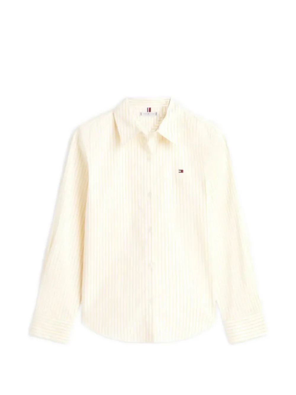 Tommy Hilfiger striped logo-embroidered shirt - Giallo