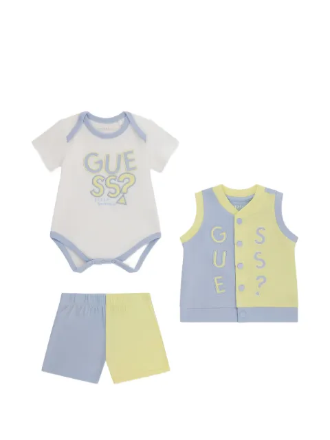 GUESS USA set de chaleco con logo bordado y body