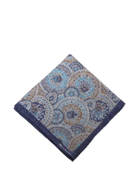 Kiton paisley-print silk handkerchief
