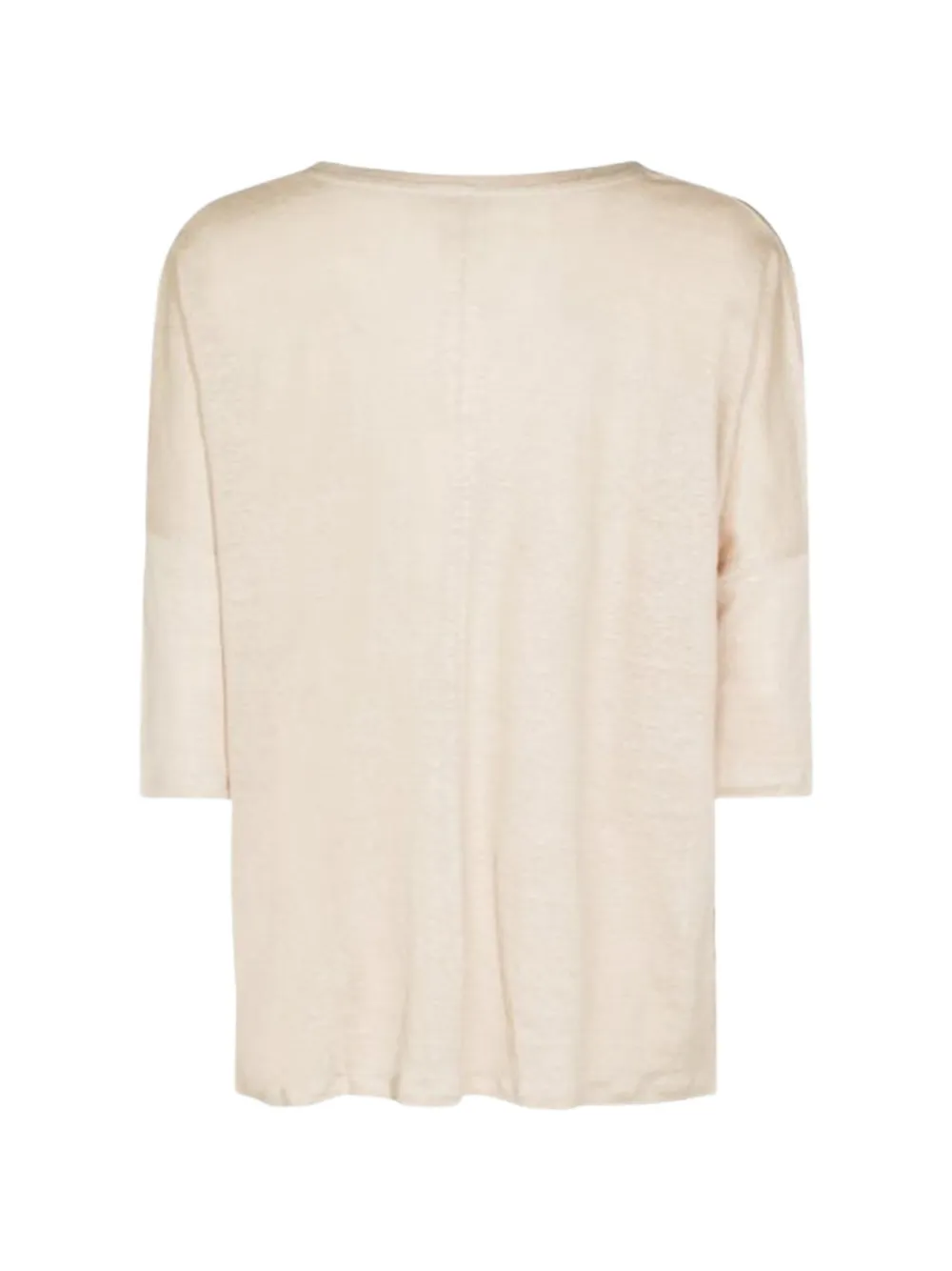 Not Shy Emilie T-shirt met V-hals Beige