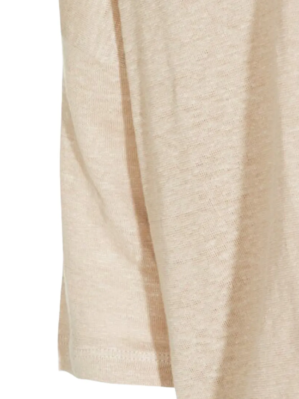 Not Shy Emilie T-shirt met V-hals Beige