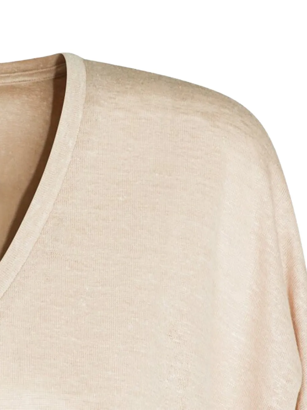 Not Shy Emilie T-shirt met V-hals Beige