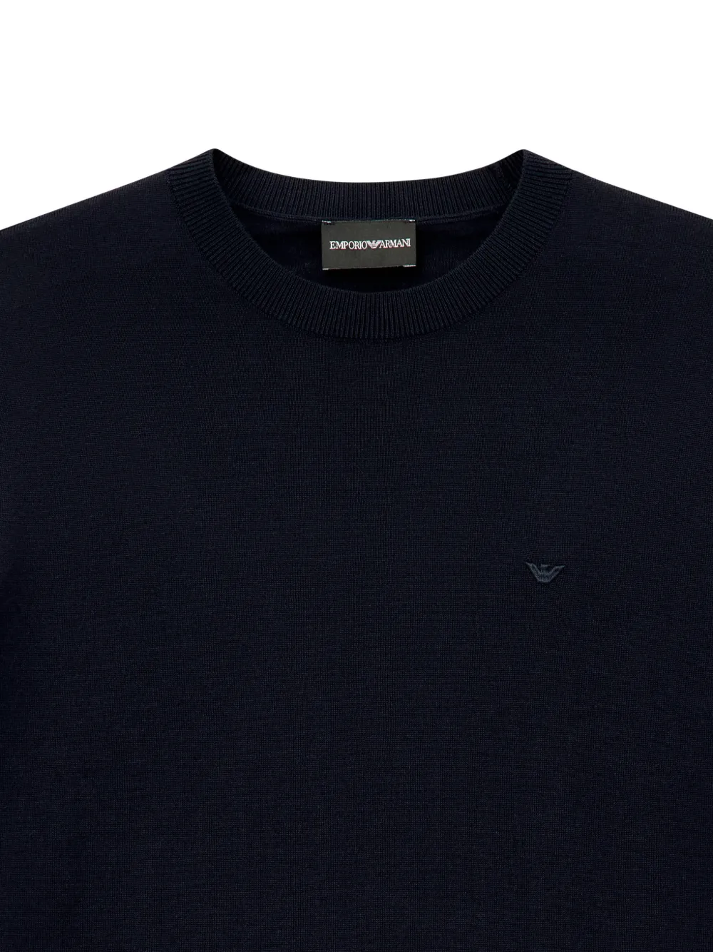 Emporio Armani Wollen T-shirt Blauw