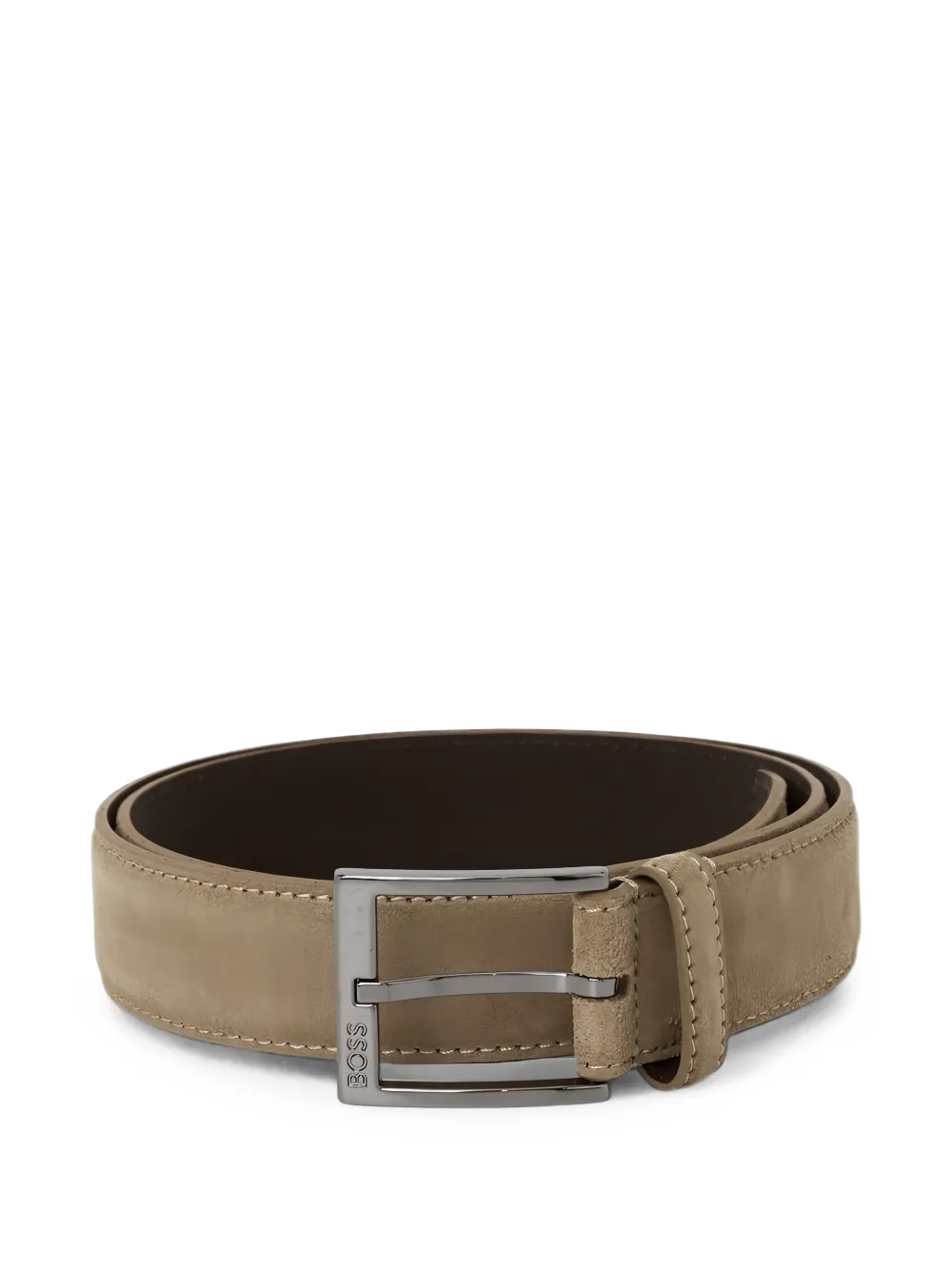 BOSS Riem met suède afwerking en gespsluiting Beige