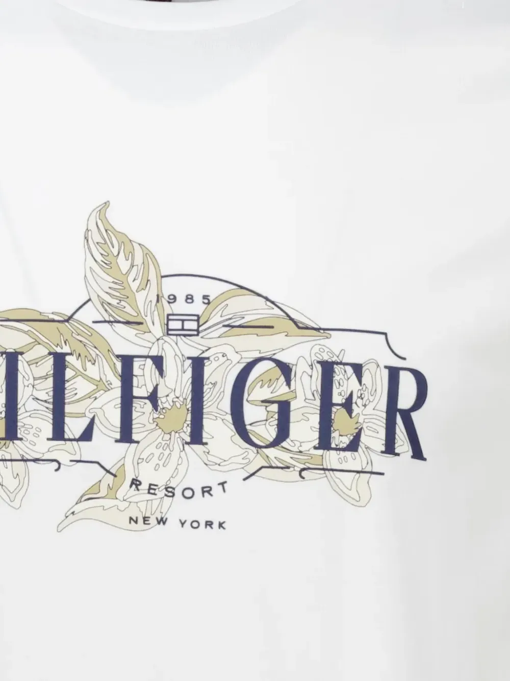 Tommy Hilfiger T-shirt met tropische print Wit