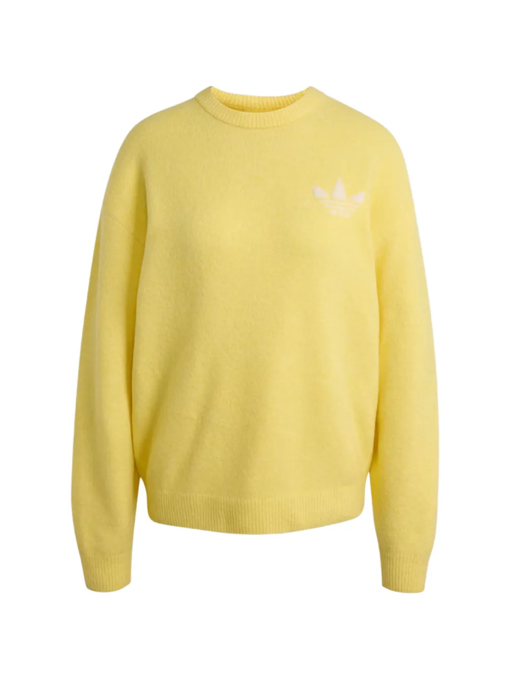 adidas logo-embroidered knitted sweater - Giallo