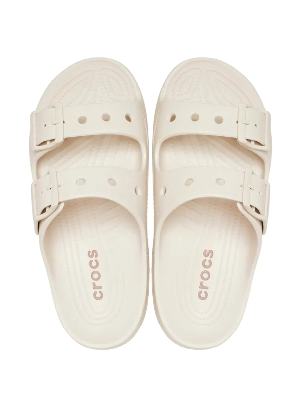Crocs buckle-strap slippers Wit