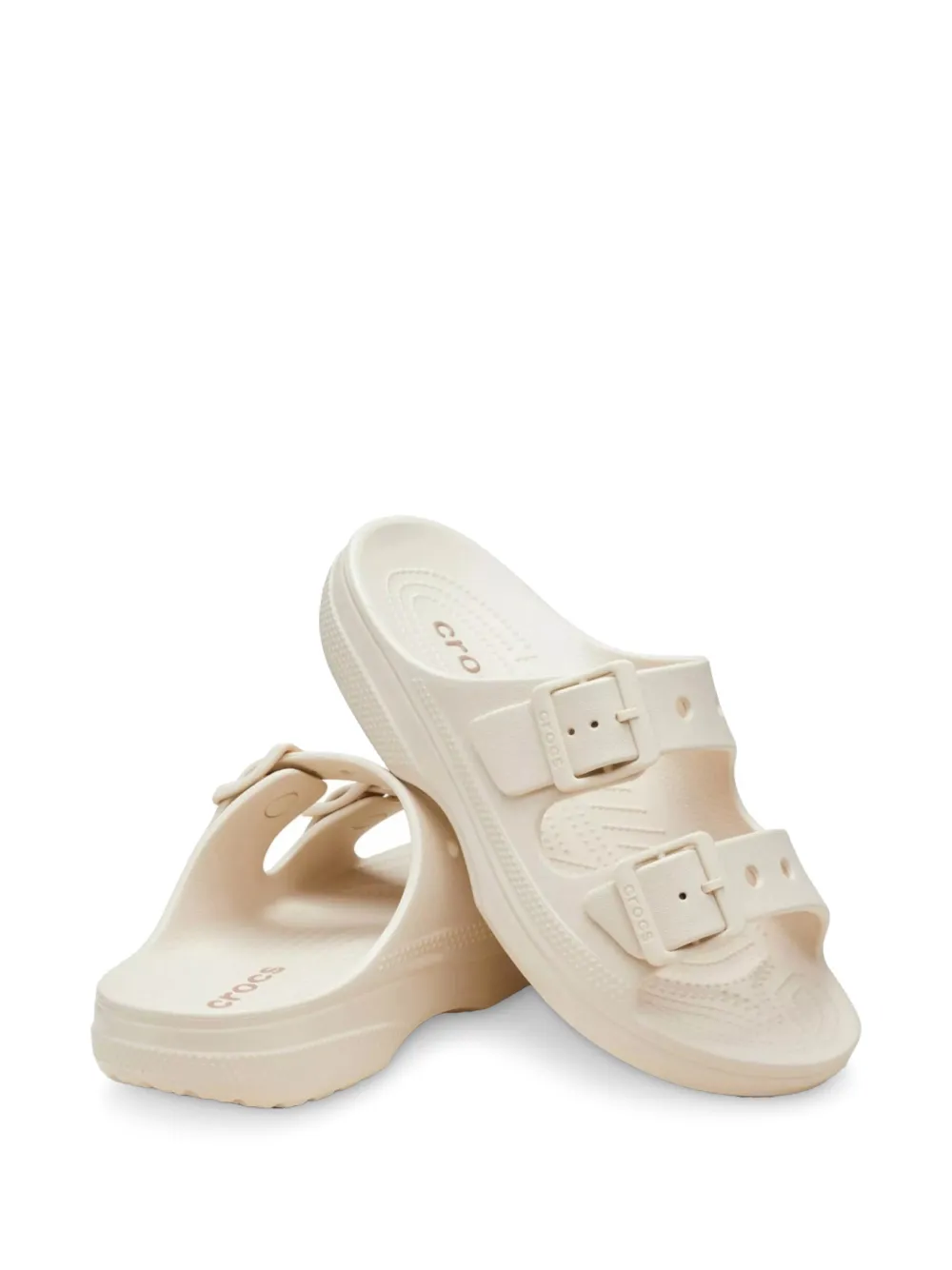 Crocs buckle-strap slippers Wit