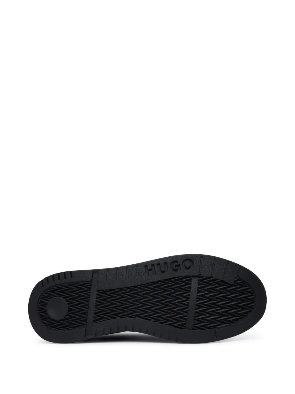 BOSS logo-print panelled sneakers Zwart