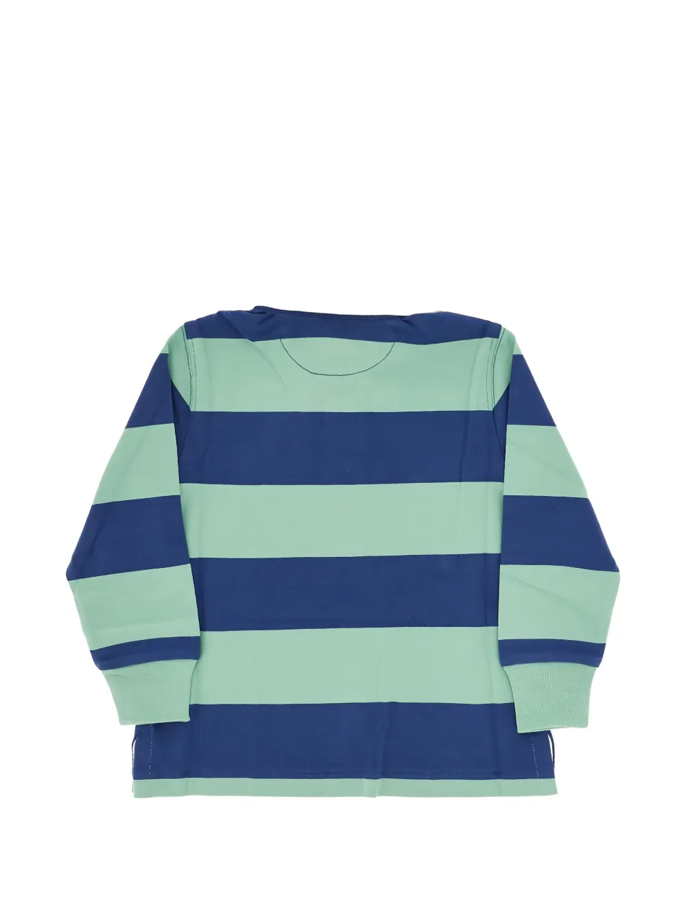 POLO RALPH LAUREN KIDS striped long-sleeved polo shirt Blauw