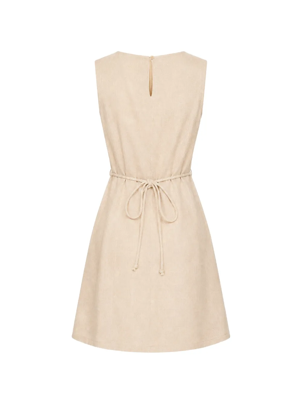 Faithfull Lui mouwloze mini-jurk Beige
