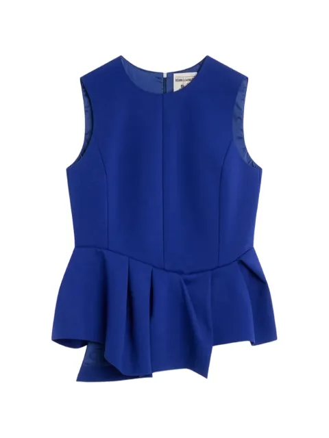 Semicouture top sin mangas con dobladillo peplum