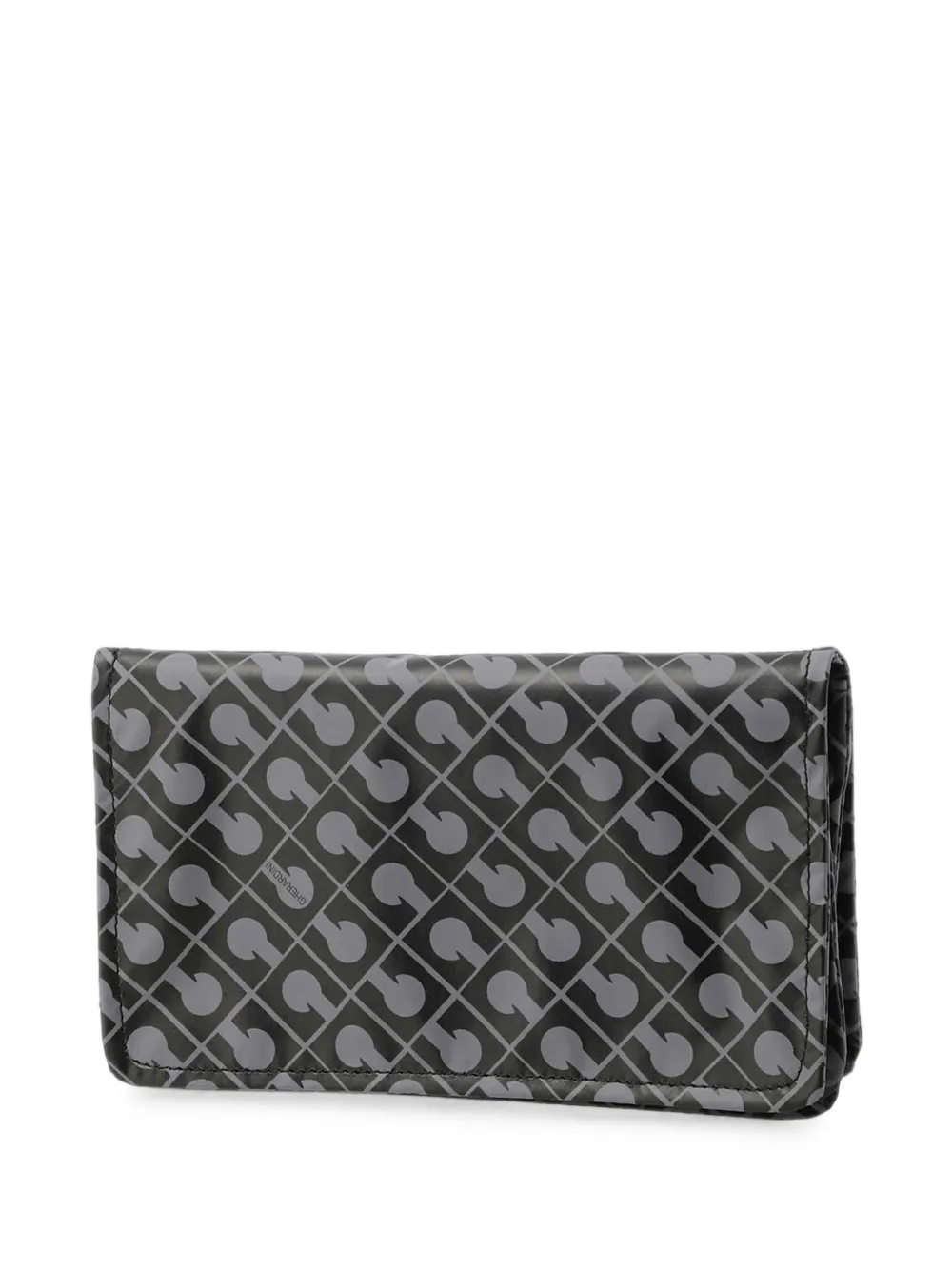 Gherardini logo-print leather cosmetic bag