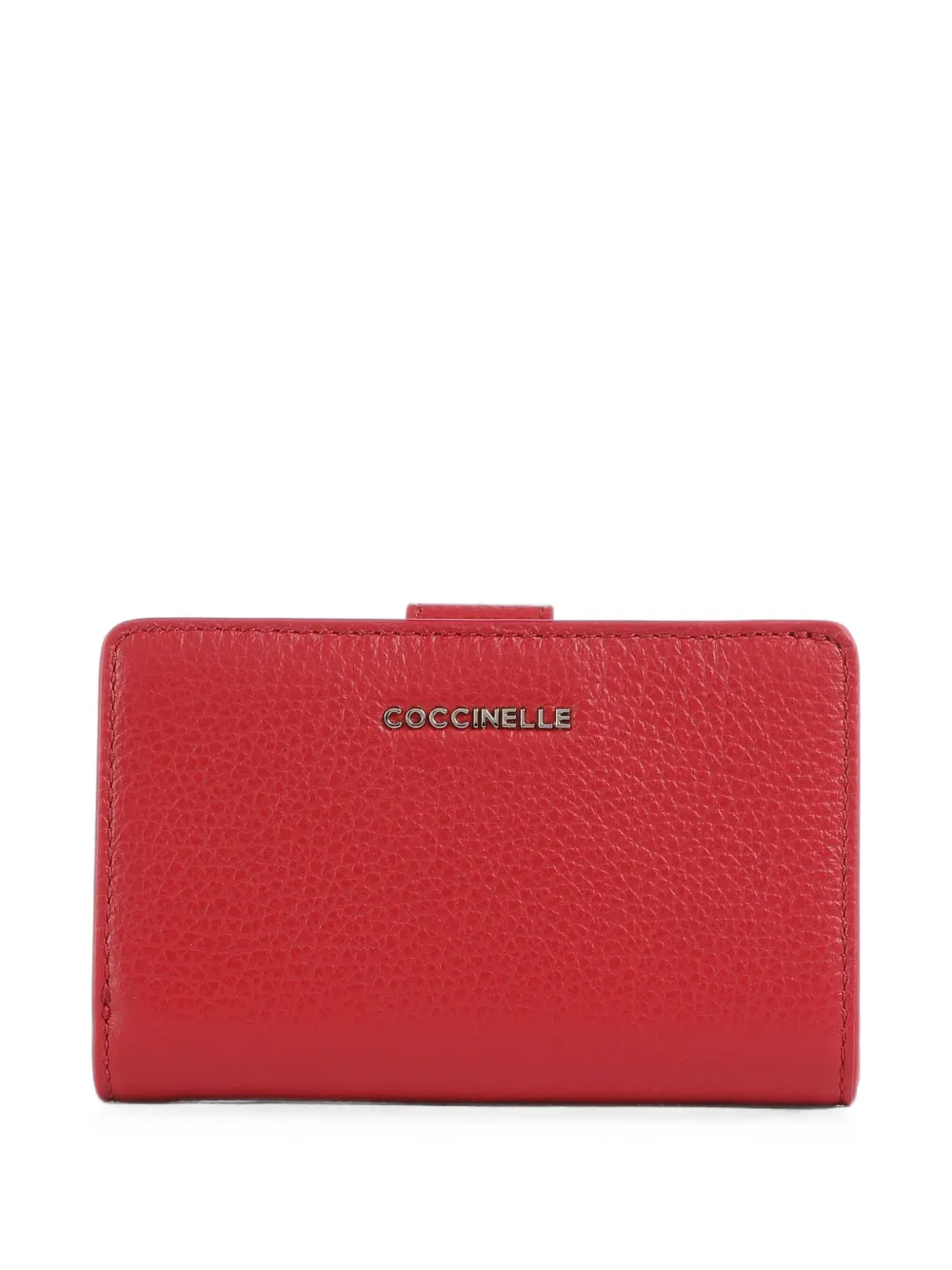 Coccinelle logo-plaque bi-fold wallet - Rosso