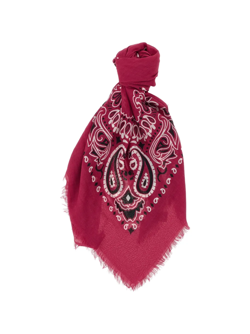 BeYou paisley-print frayed scarf - Rosa