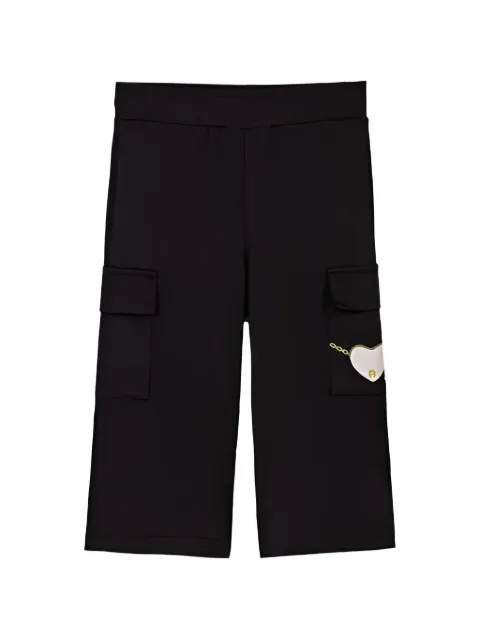 Aigner Kids heart-print flap-pockets leggings