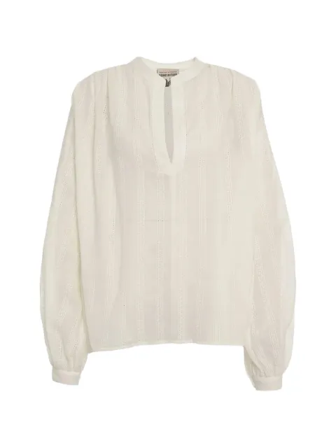 Semicouture Nahia broderie-anglaise balloon-sleeve blouse