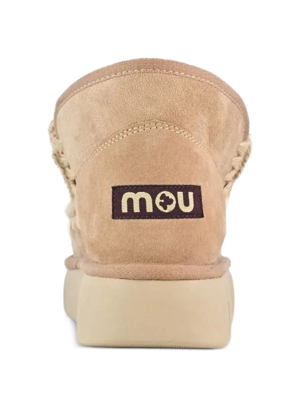 Mou Kids Eskimo Bounce crochet-stitch sneakers Beige