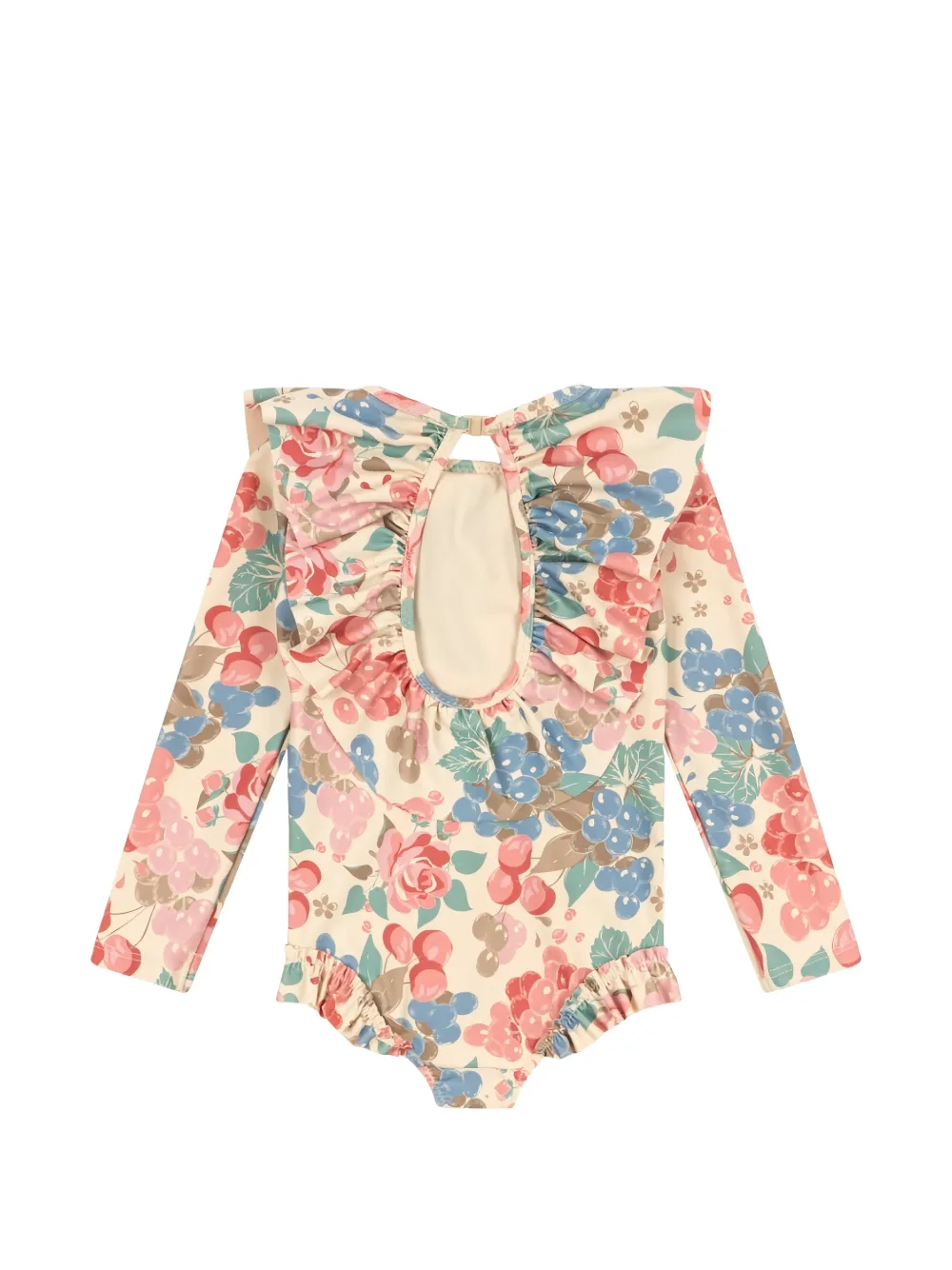 Konges Sløjd Badpak met bloemenprint Beige