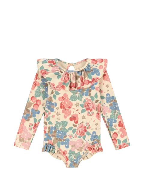 Konges Sløjd floral-print ruffled swimsuit