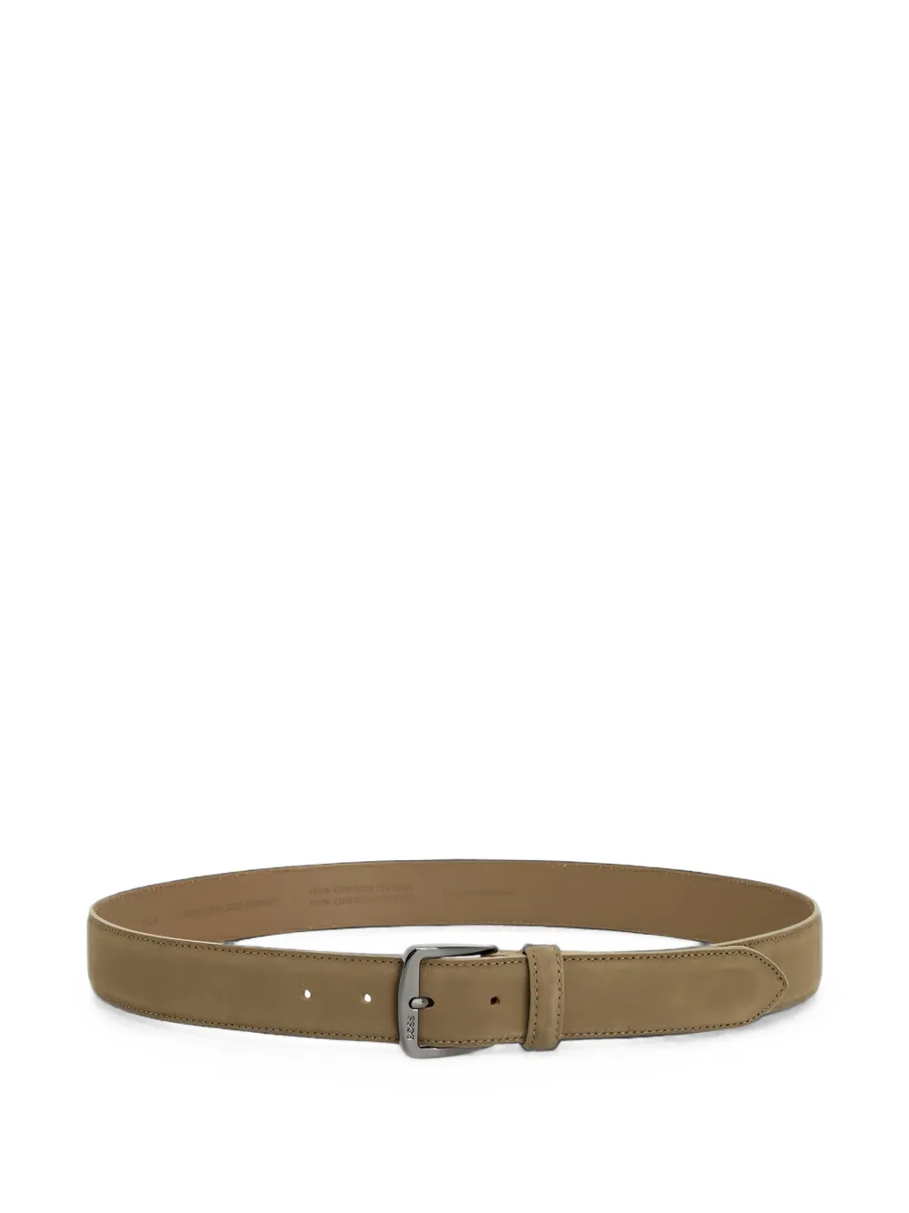 Hugo Boss Suede Buckle-fastening Belt In Brown