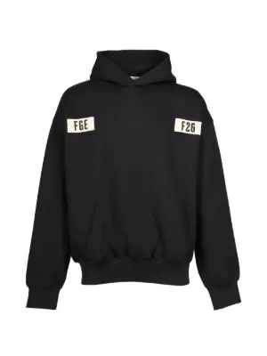 ESSENTIALS logo-print Hoodie | Black | FARFETCH