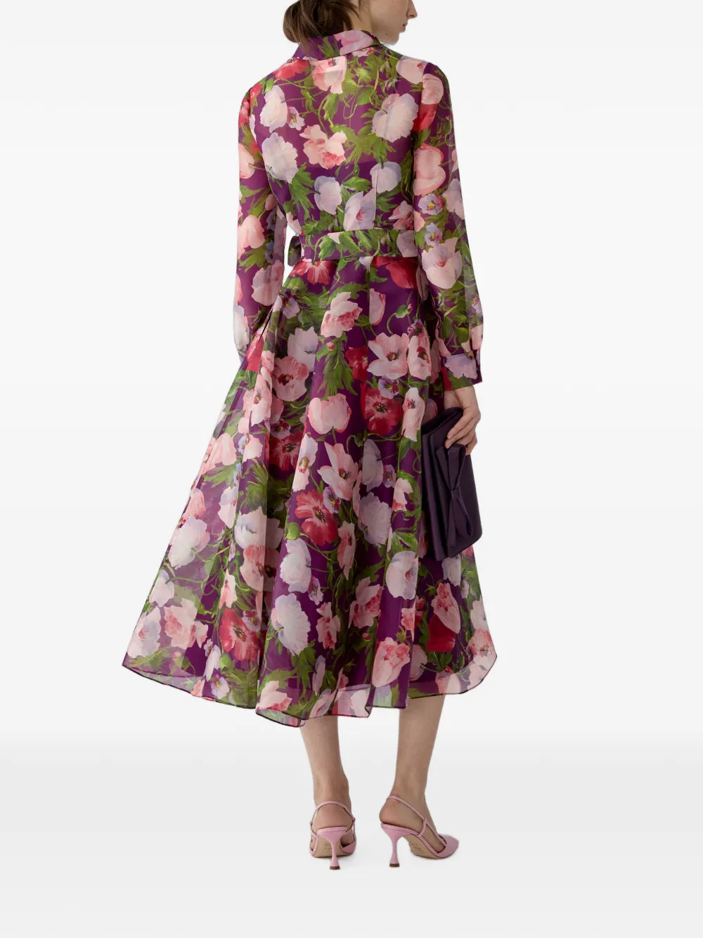 Carolina Herrera Midi-jurk met print Paars