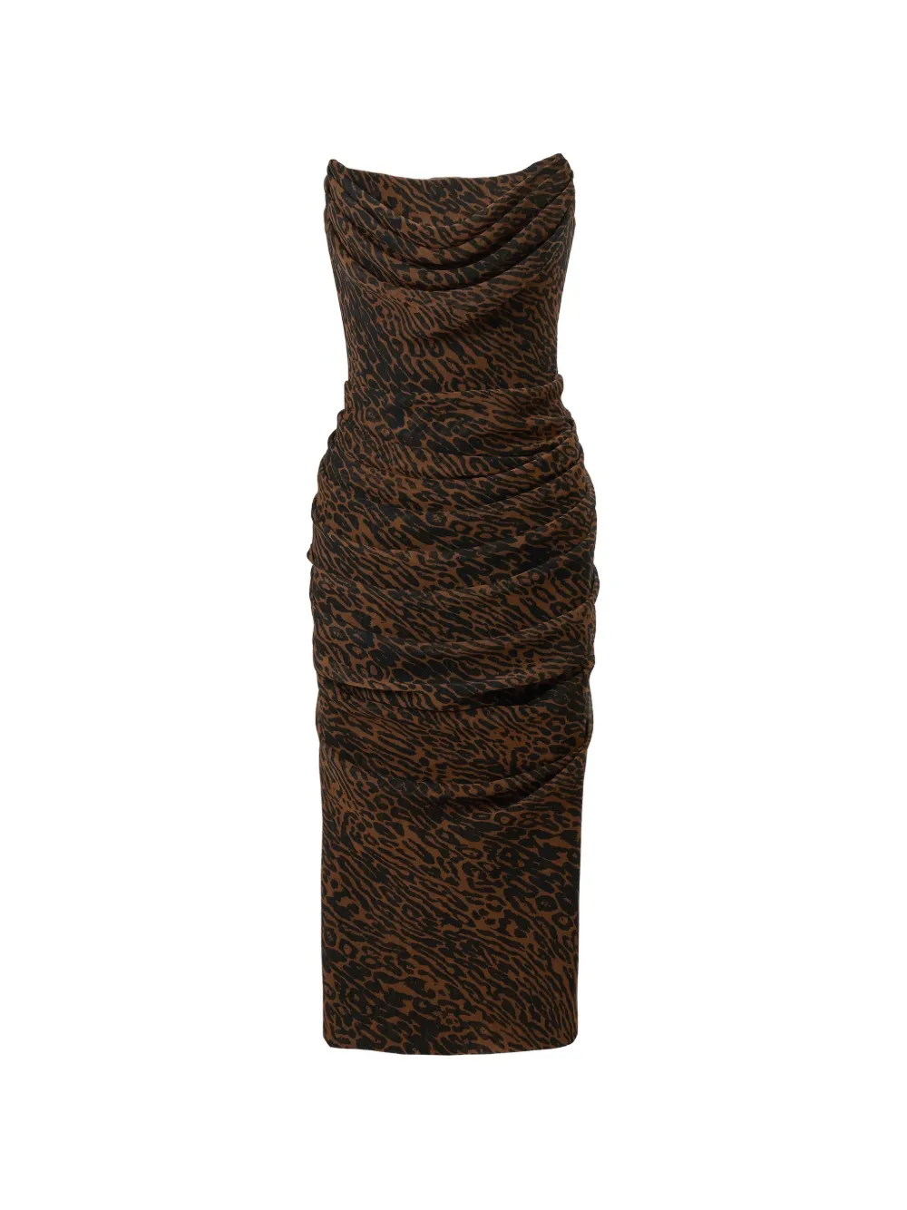 Carolina Herrera leopard-print draped midi dress
