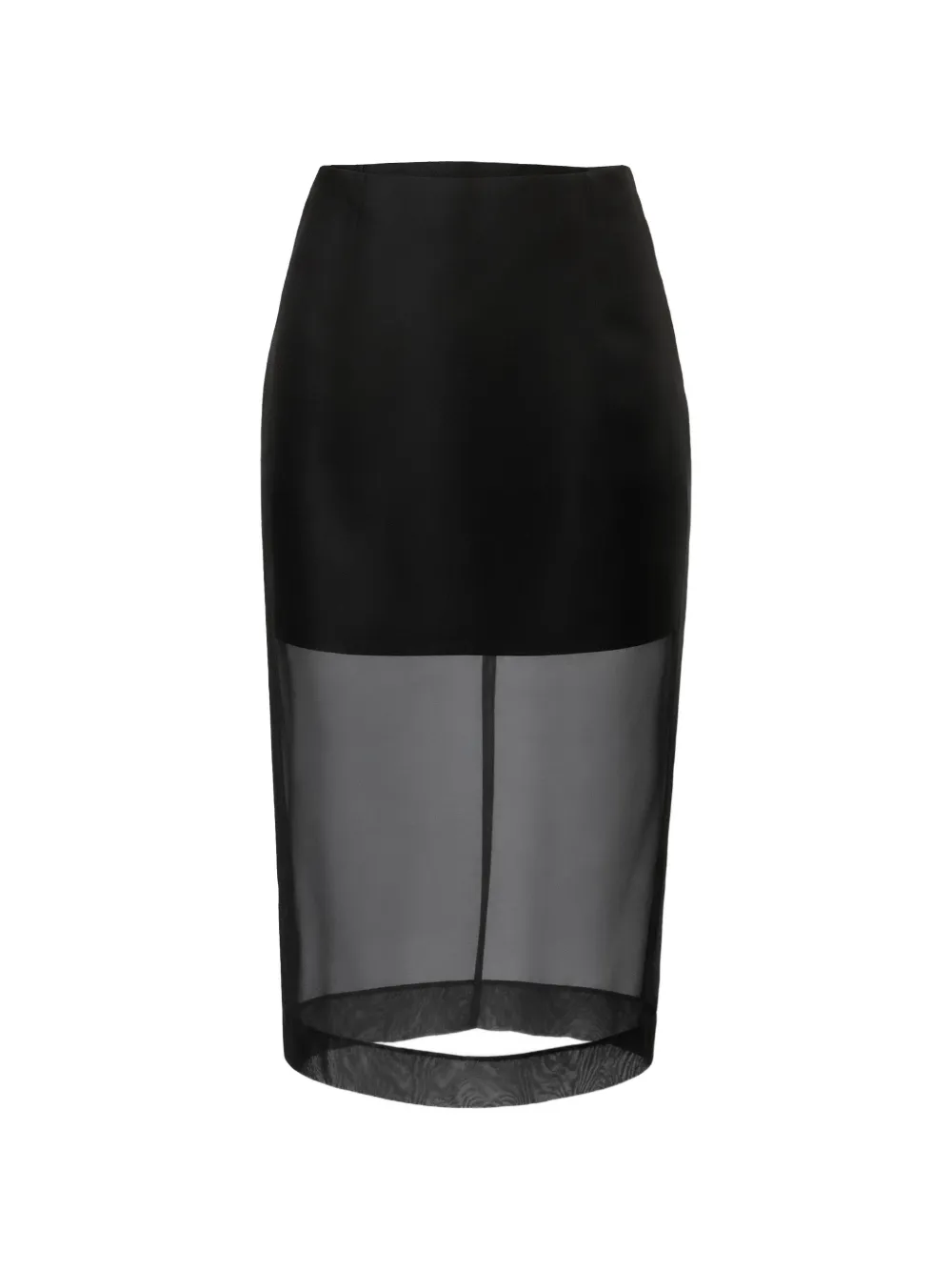Carolina Herrera organza silk midi skirt Zwart