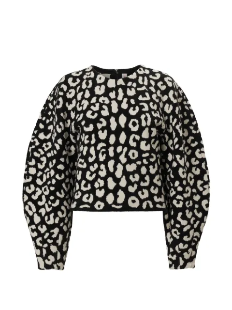 Carolina Herrera leopard-patterned sweater