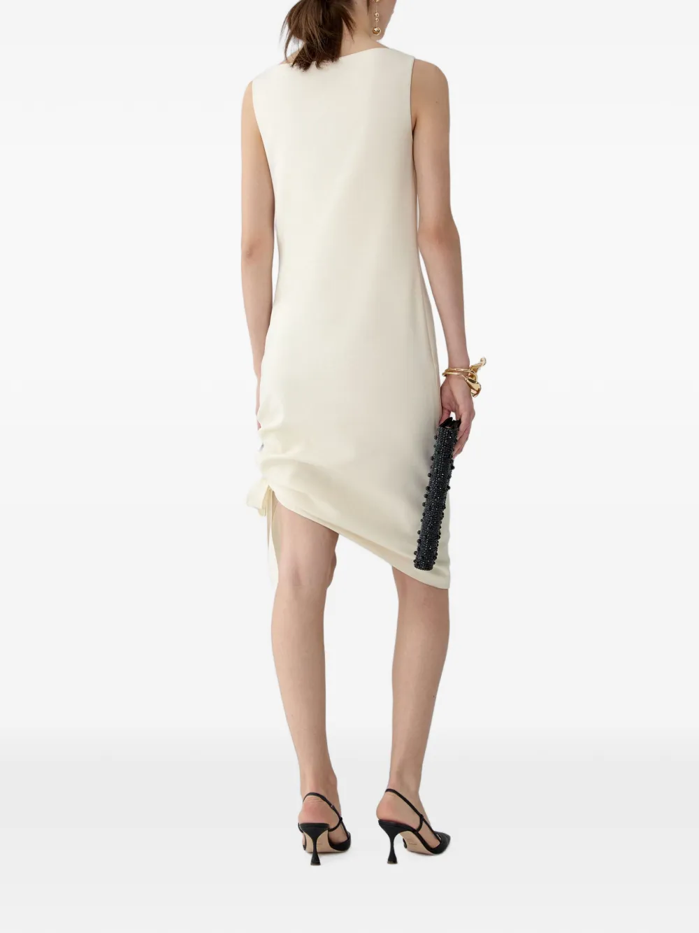 Carolina Herrera Asymmetrische gesmockte jurk Wit