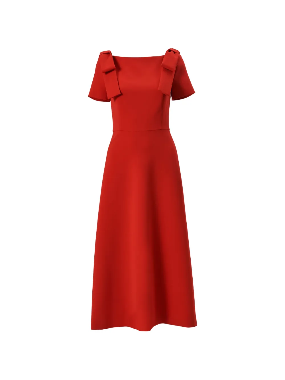 Carolina Herrera bow-shoulder midi dress