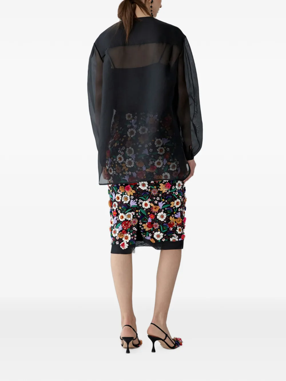 Carolina Herrera Oversized Blouse In Black