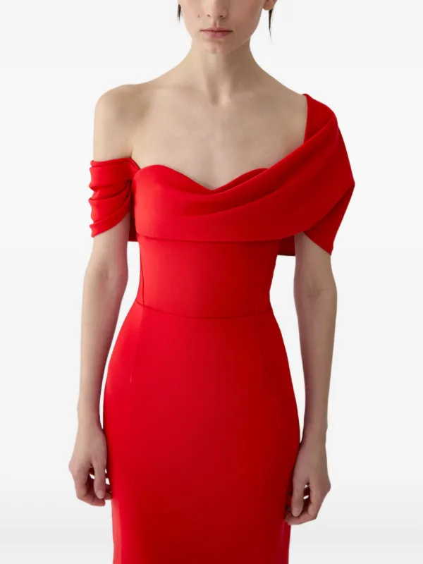 formal carolina herrera dresses Sofia off-shoulder Maxi Dress | Red carolina herrera famous dresses