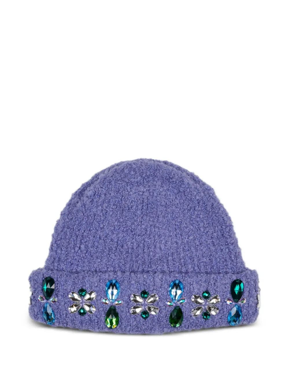 Melrose High x Lotto Crown of Cairo crystal-embellished bouclé beanie hat