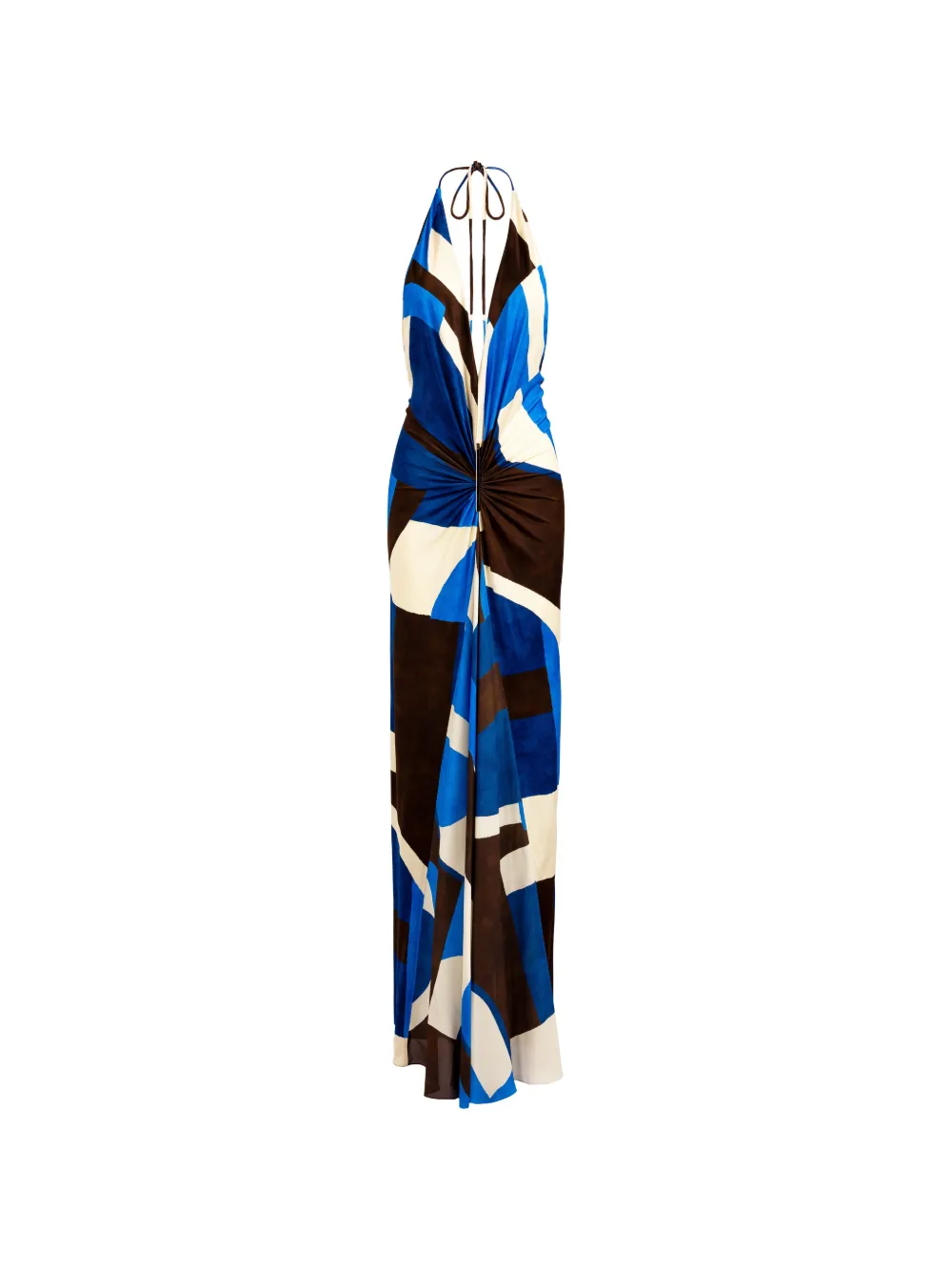 Silvia Tcherassi Malek geometric-print halterneck maxi dress