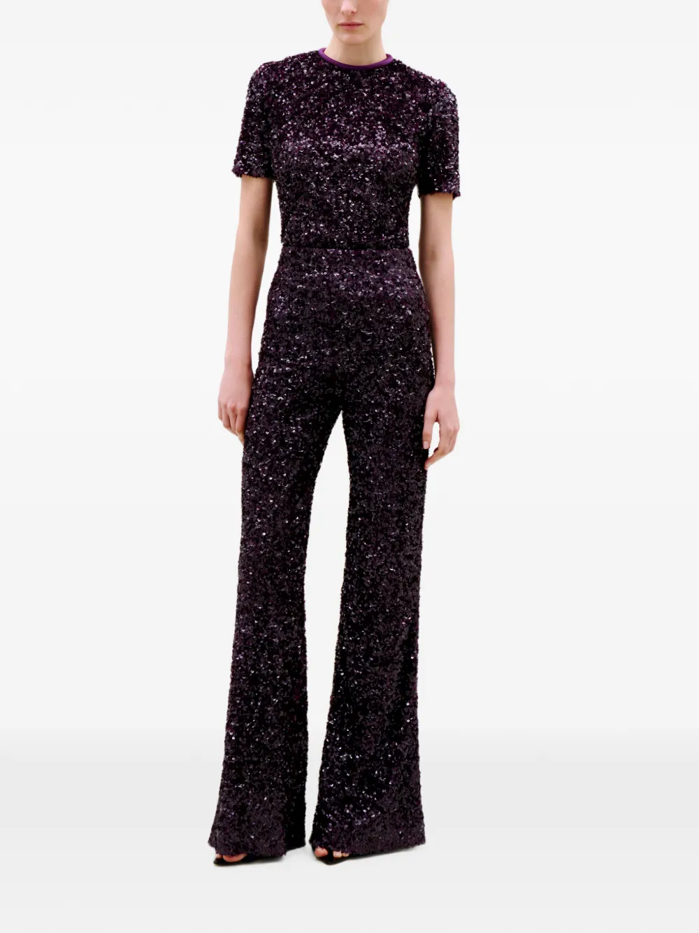 Silvia Tcherassi Flared broek Paars