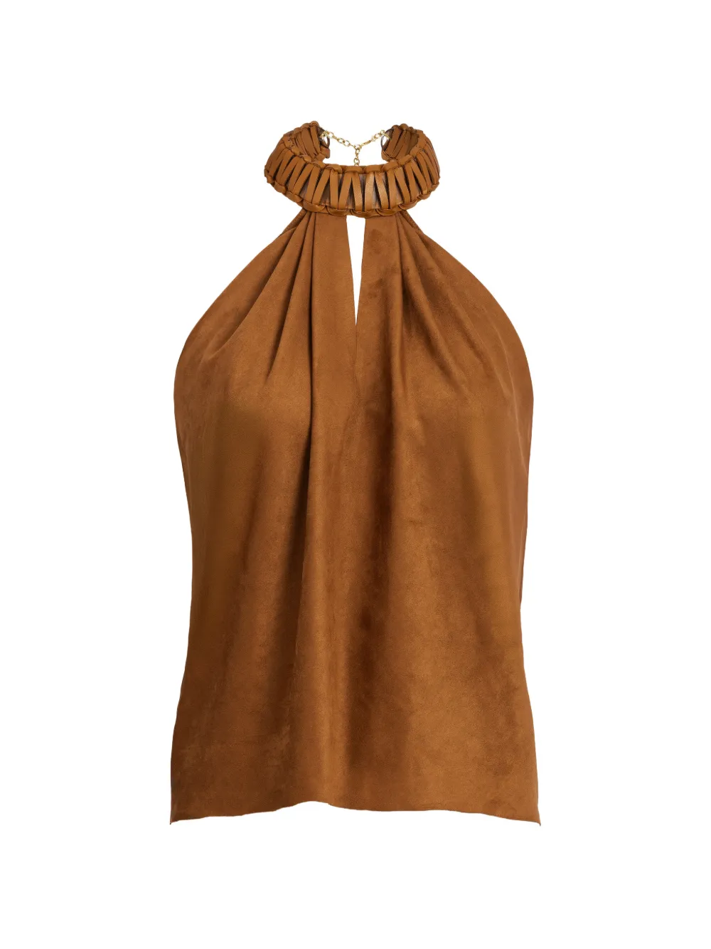 Silvia Tcherassi Ann Halterneck Blouse In 브라운