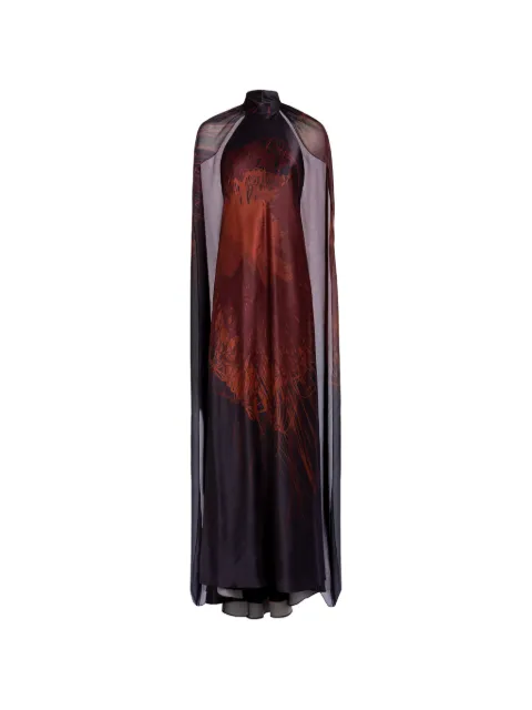 Silvia Tcherassi Sabina cape-detail maxi dress