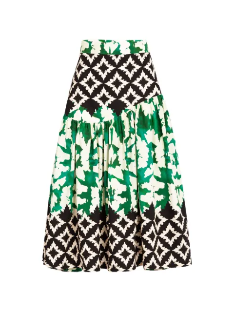 Silvia Tcherassi Libby asymmetric-seam midi skirt