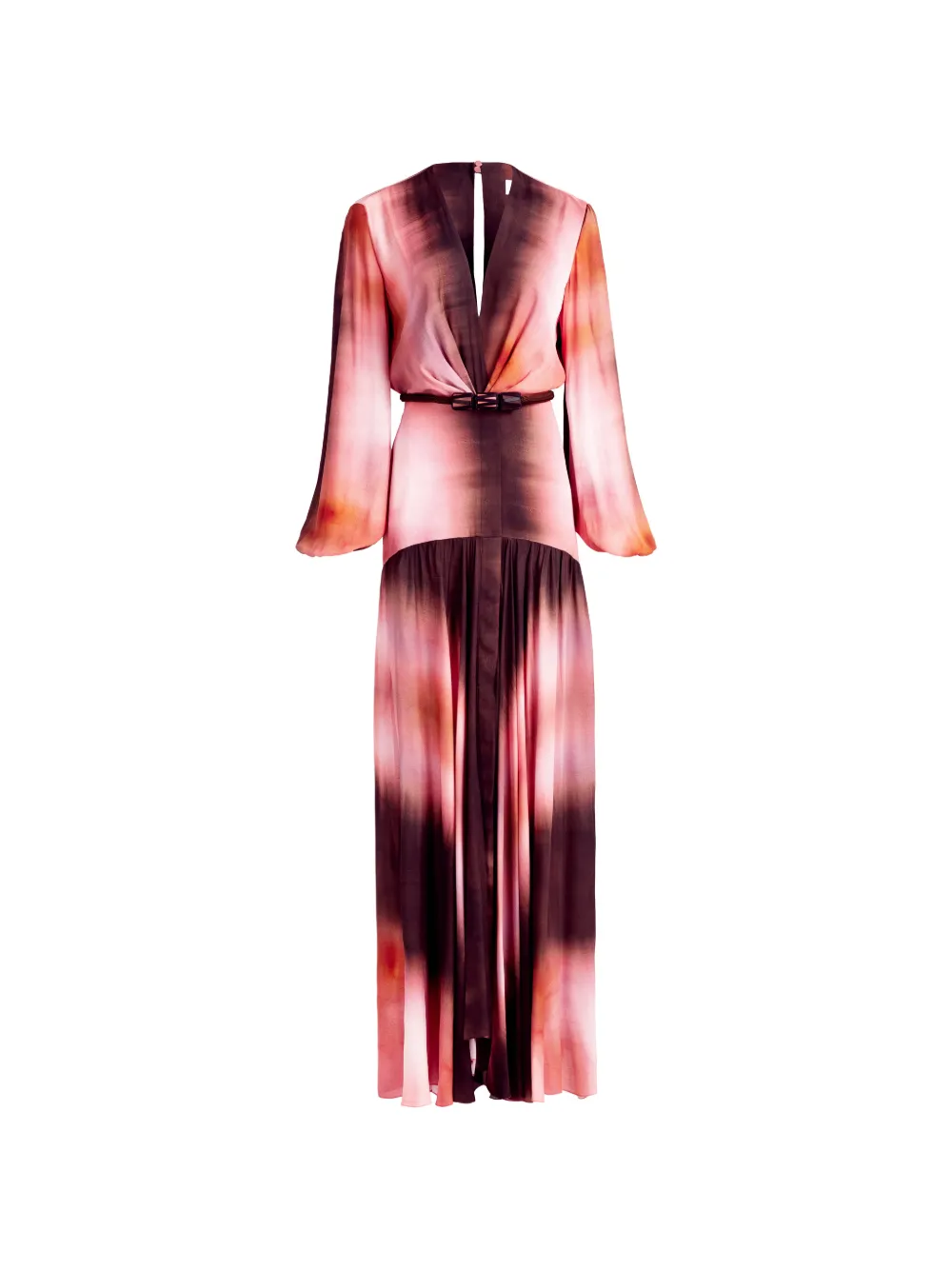 Silvia Tcherassi Maialen tie-dye belted maxi dress - Rosa